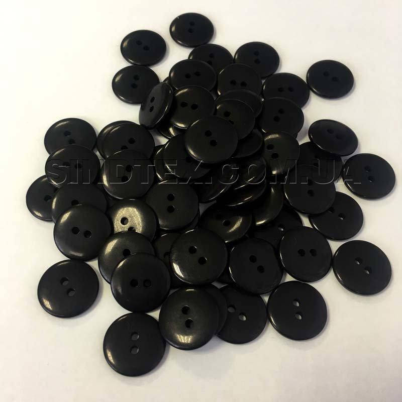 

10 шт. - Пуговицы рубашечные Ø-17мм цвет черный (2-БП-19)