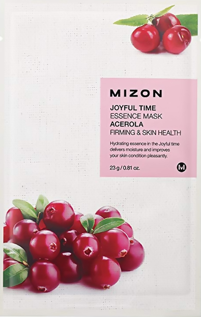 

Увлажняющая тканевая маска для лица Mizon Joyful Time Essence Mask Ацерола 25 мл