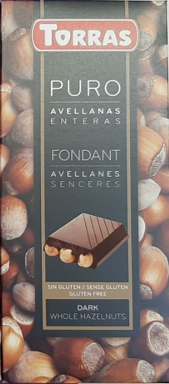 

Шоколад черный Torras Puro Almendras с фундуком, 200 г Испания