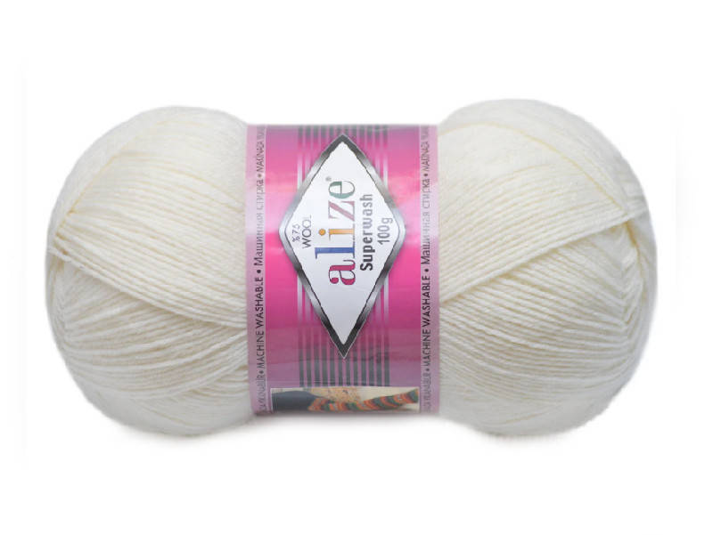 

Alize Superwash, Кремовый №01, Молочный