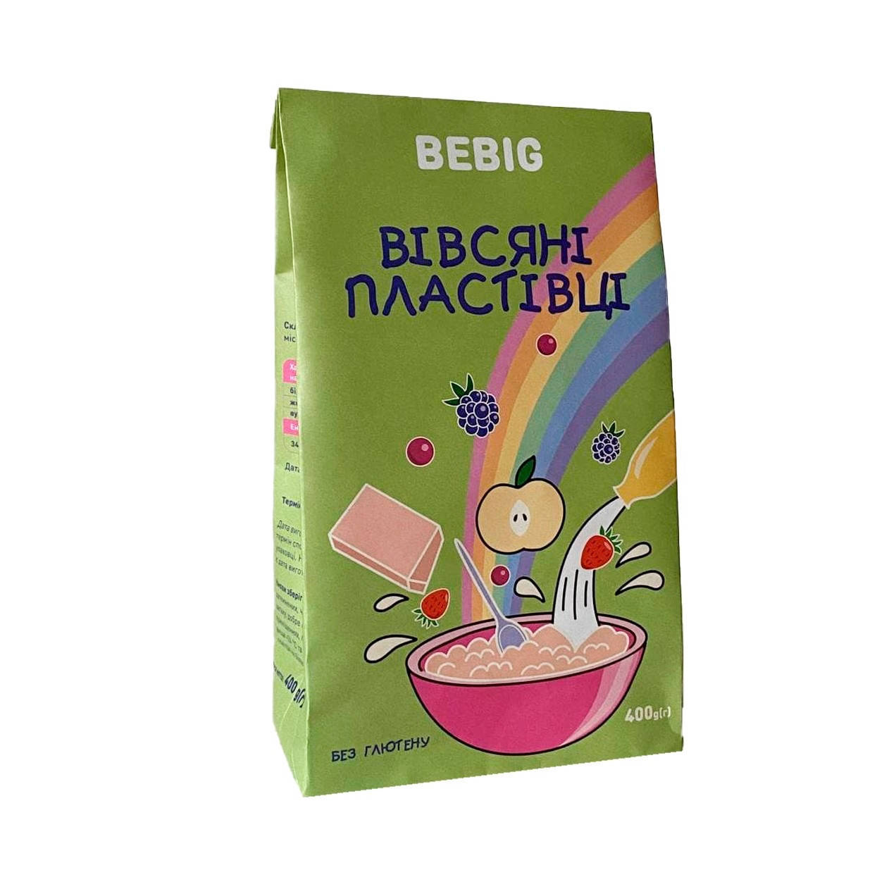 

Хлопья овсяные безглютеновые 400г Bebig