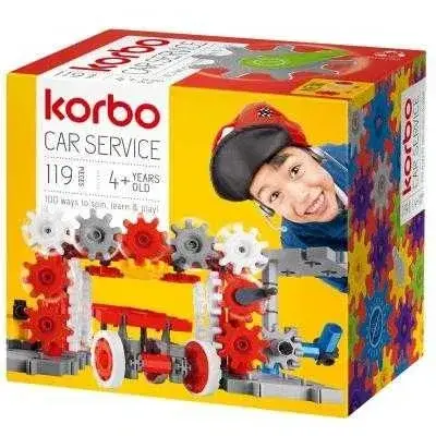 

Конструктор Korbo, детская игра, как Lego ”Car service” (119 деталей), Разные цвета