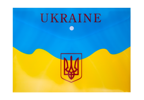 

Папка конверт на кнопке B5 UKRAINE желтый
