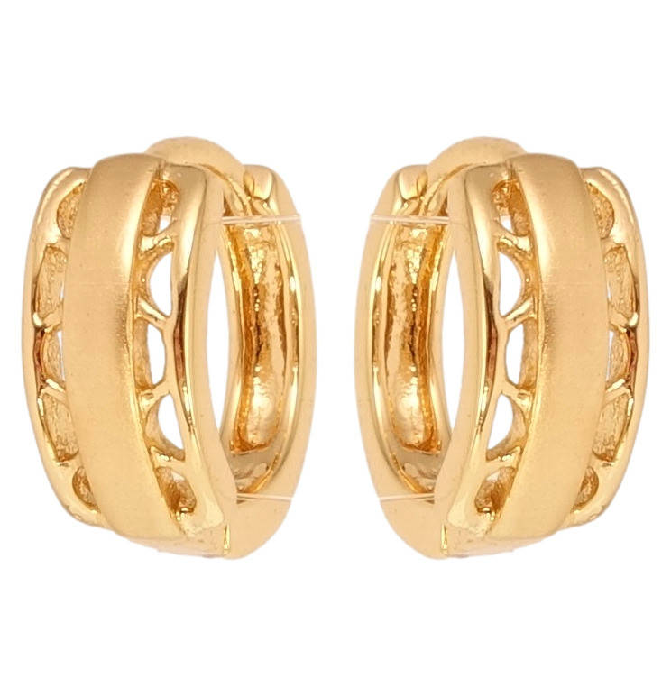 

Серьги Xuping Позолота 18K колечки "Декоративный резной орнамент с напылением"