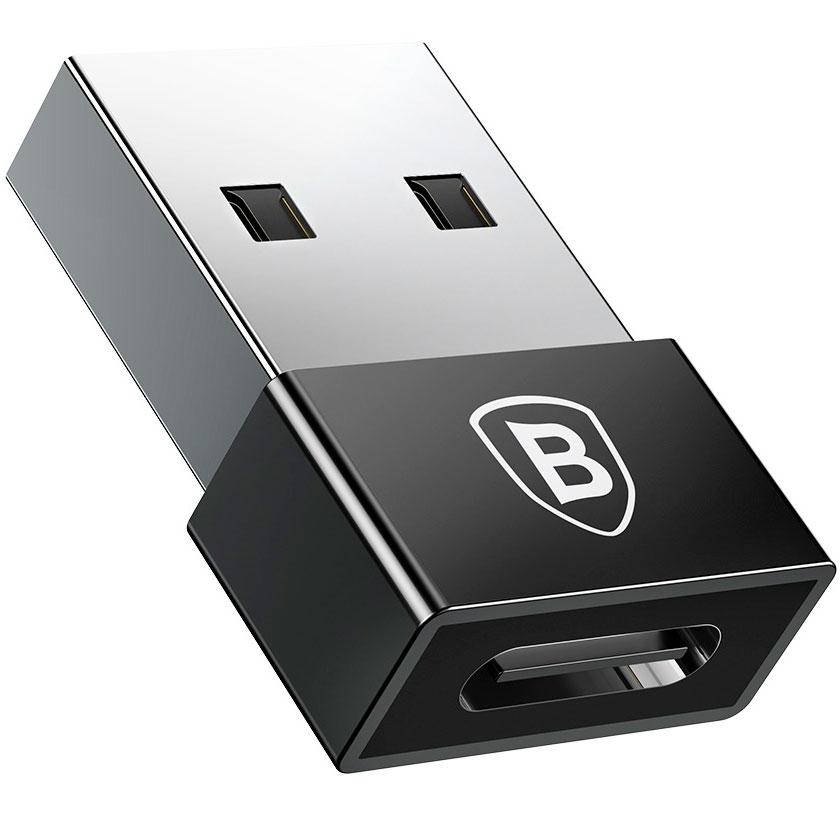

Адаптер переходник BASEUS USB Male to Type-C Female Exquisite Black