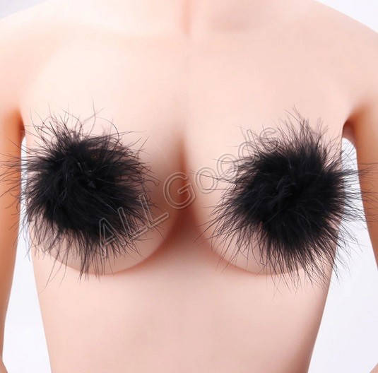 

Наклейки на грудь 1 пара. Стикини Черные перья, Черный