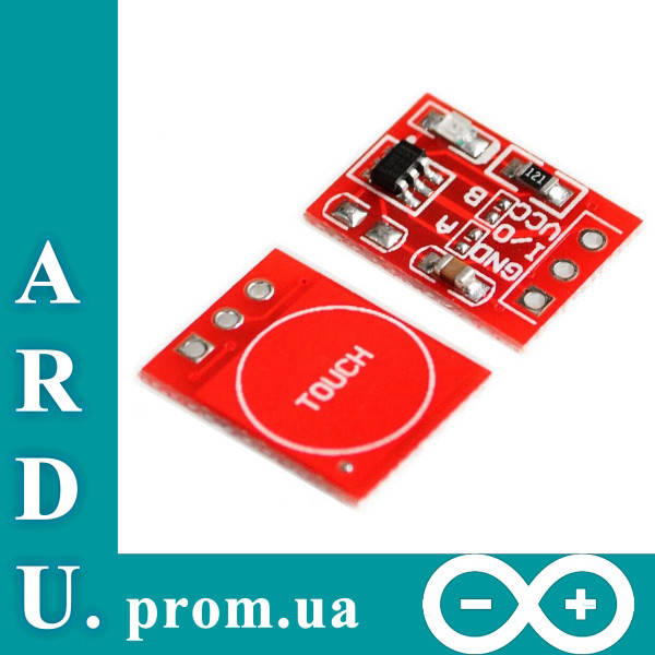 

Сенсорная емкостная кнопка TTP223B Arduino (датчик касания) [#6-5]