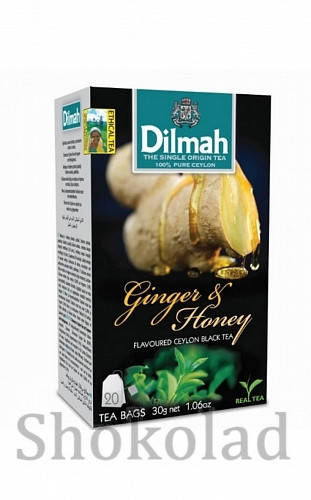 

Чай черный Dilmah со вкусом имбиря и мёда