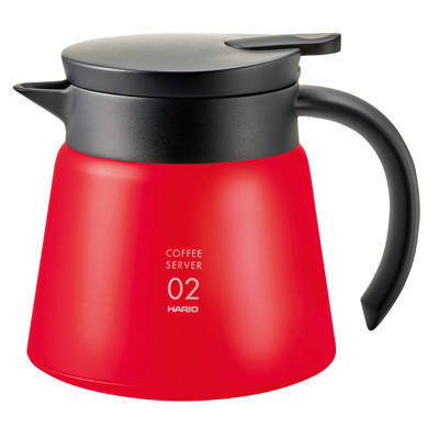 

Стальной кувшин Hario V60 для кофе с крышкой, с двойными стенками, 600 мл, Красный