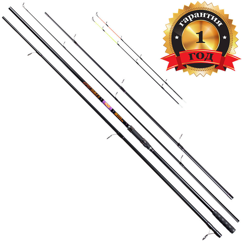 

Удилище фидерное Brain Apex Double 3.90m 4.0lbs/max 200g