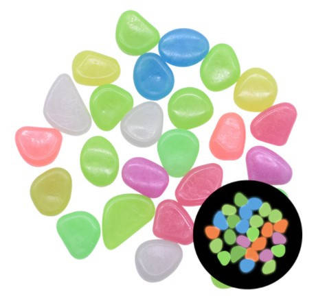 

Светящиеся камни галька BauTech Для декора сада аквариума 25 шт Мультицвет