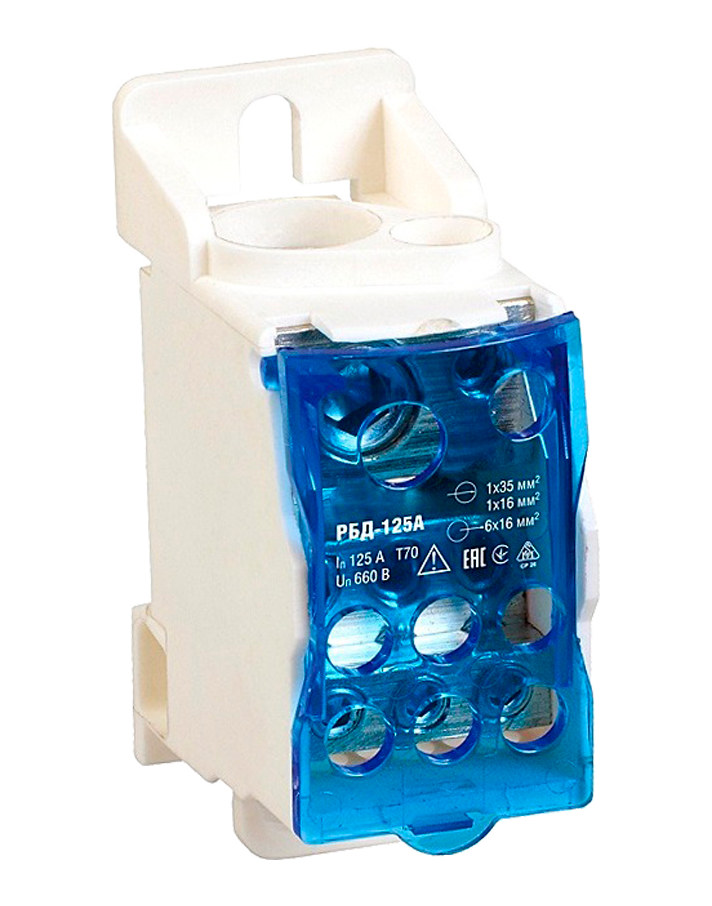 

Распределительный блок на DIN-рейку РБД-125А TechnoSystems TNSy5500660