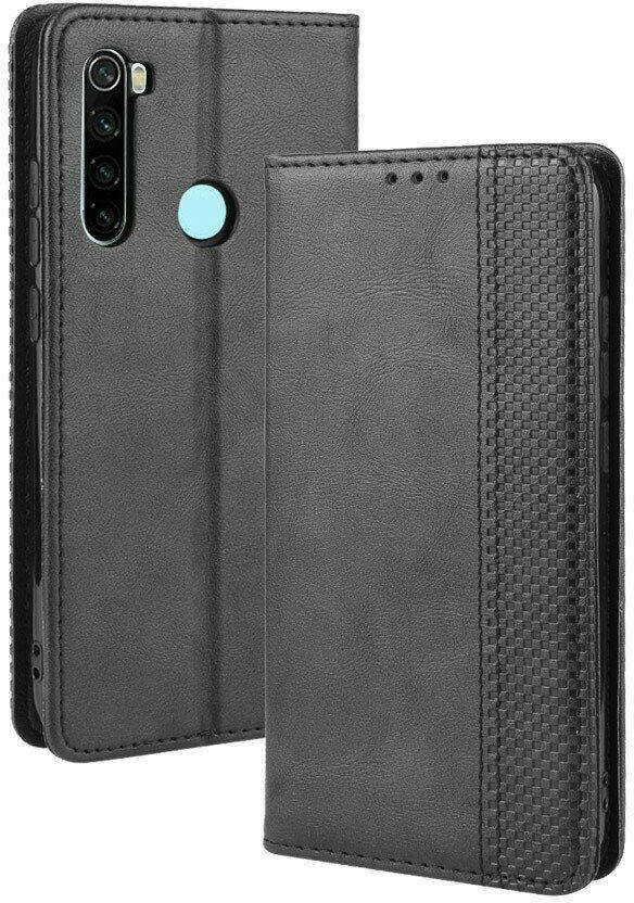 

Чехол книжка RetroLine Xiaomi Redmi Note 8 (Сяоми Ксиаоми Редми Ноут Ноте 8), Черный
