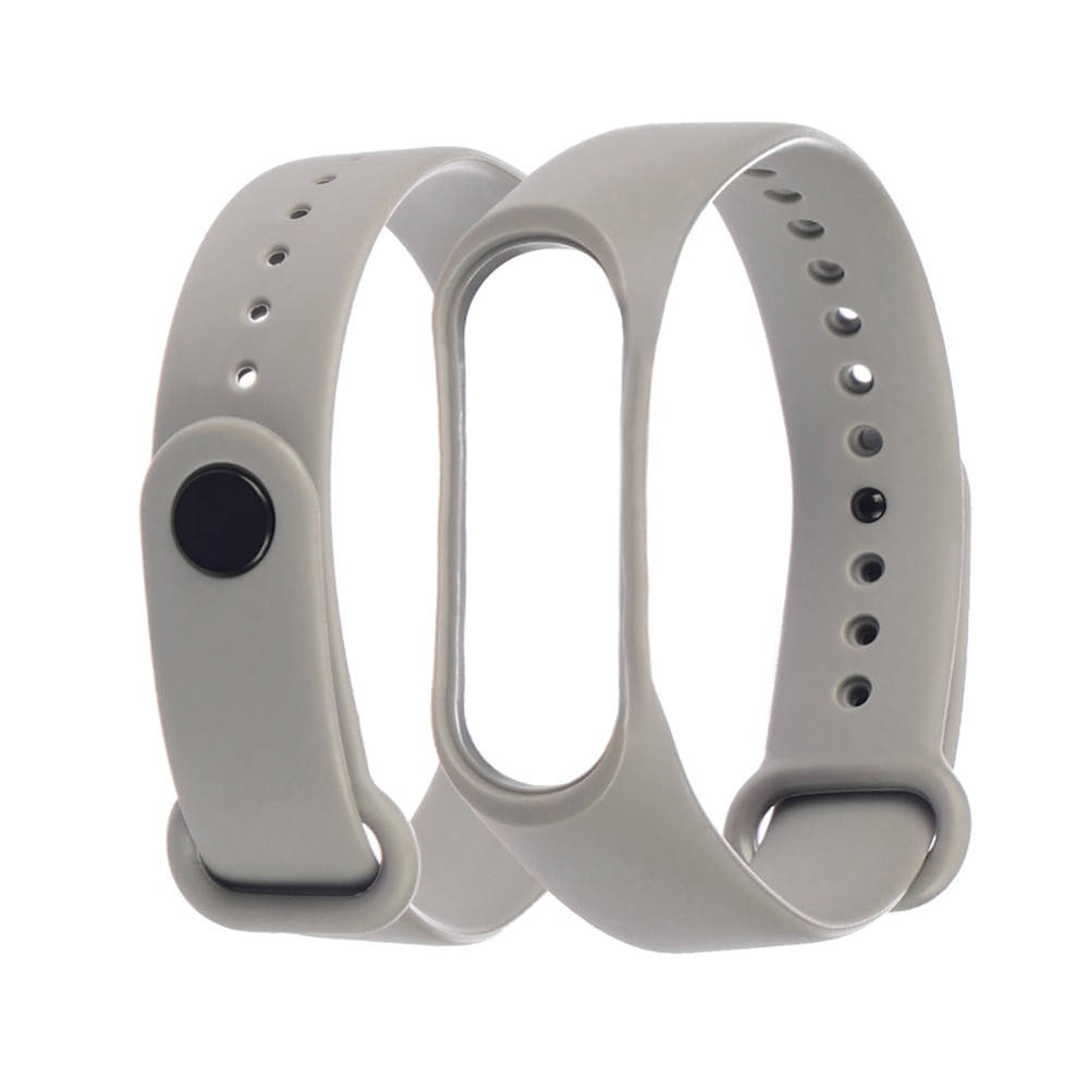 

Ремешок силиконовый для Xiaomi Mi Band 3/ 4 10 серый