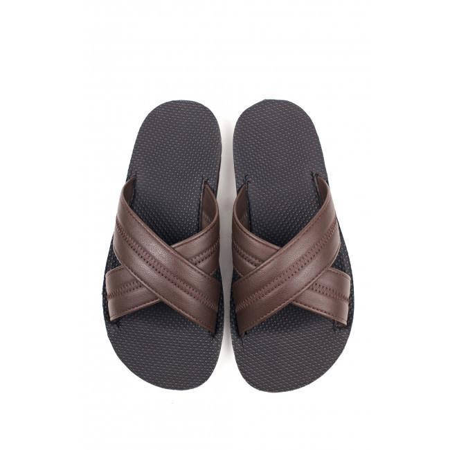 

Повседневные шлепанцы мужские эко кожа коричневые MARTIN, Коричневый