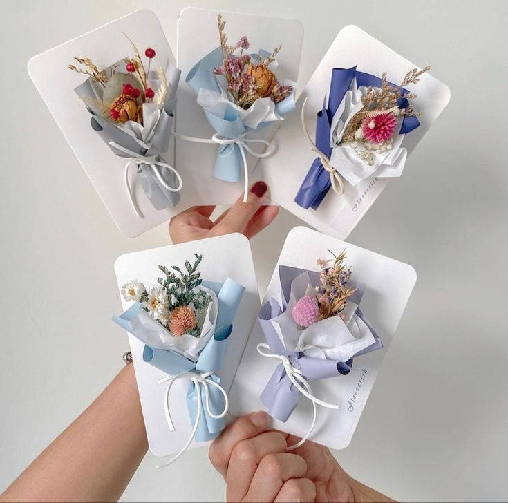 

Открытка-букет из сухоцветов#1