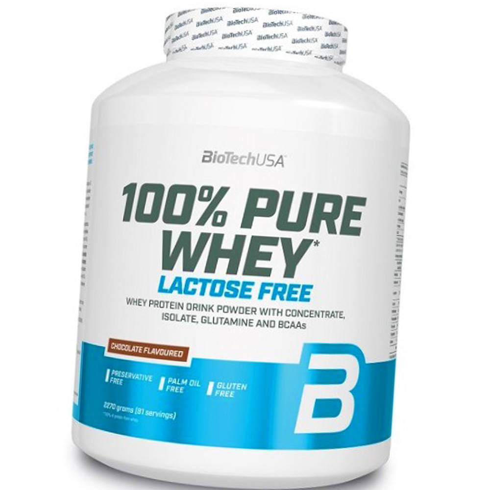 

Концентрат сывороточного протеина (белка) BioTech 100% Pure Whey Lactose Free 2.27кг хит продаж