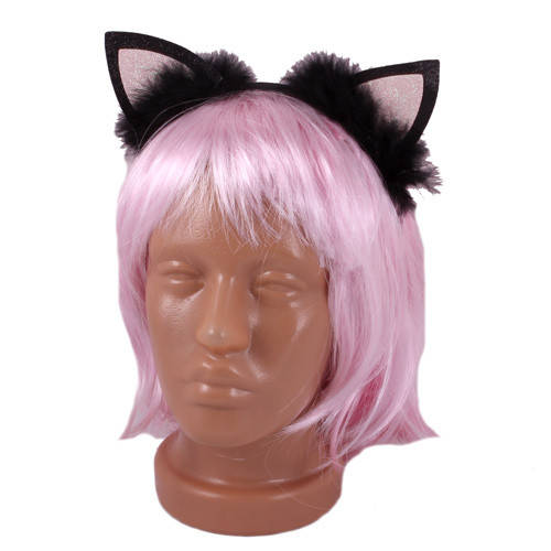 

Ушки кошечки черные, на Хеллоуин, Темно-серый