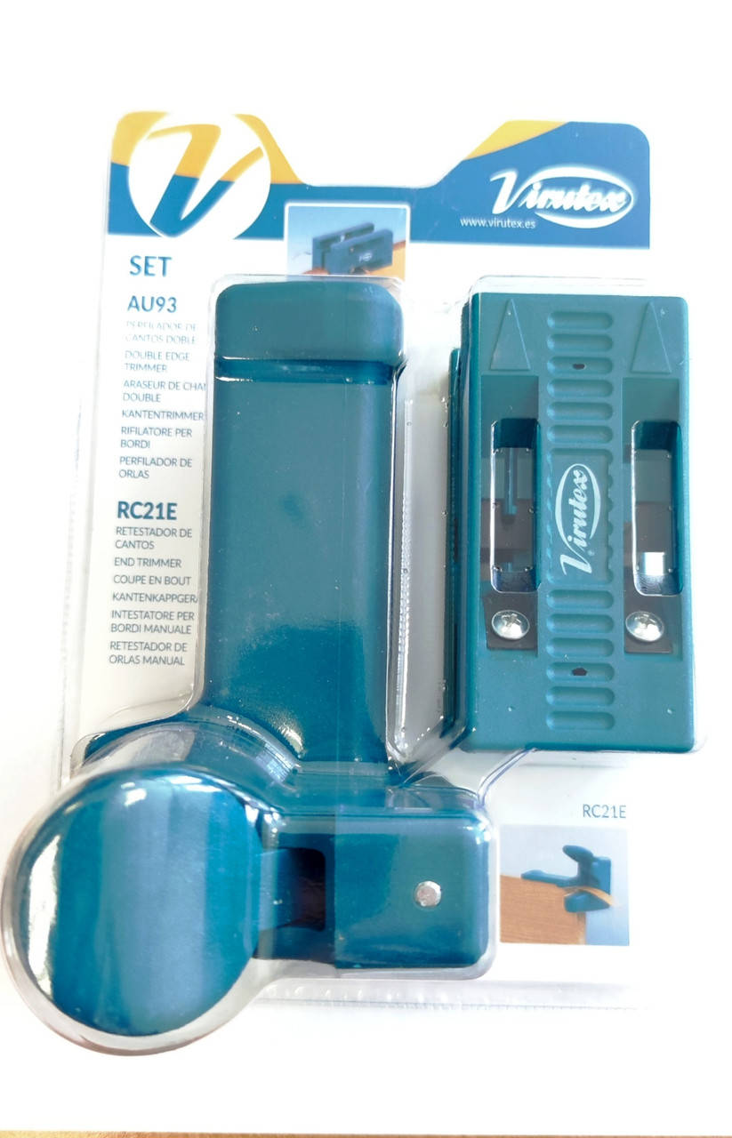 

Комплект из двух подрезателей кромки Virutex долевой триммер AU93 и торцевая гильотина RC21E