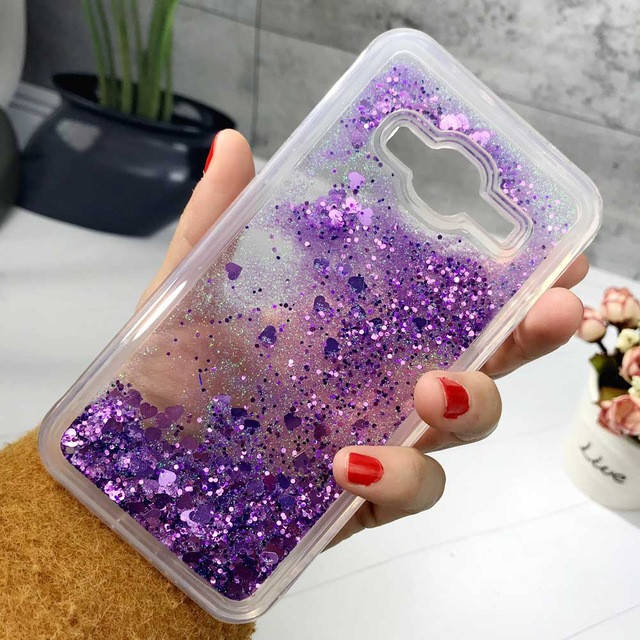 

Чехол Glitter для Samsung Galaxy J5 2016 / J510 Бампер Жидкий блеск фиолетовый