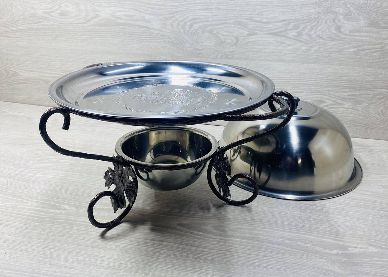 

Садж для подачи 36 см. VIP виноградный лист + крышка