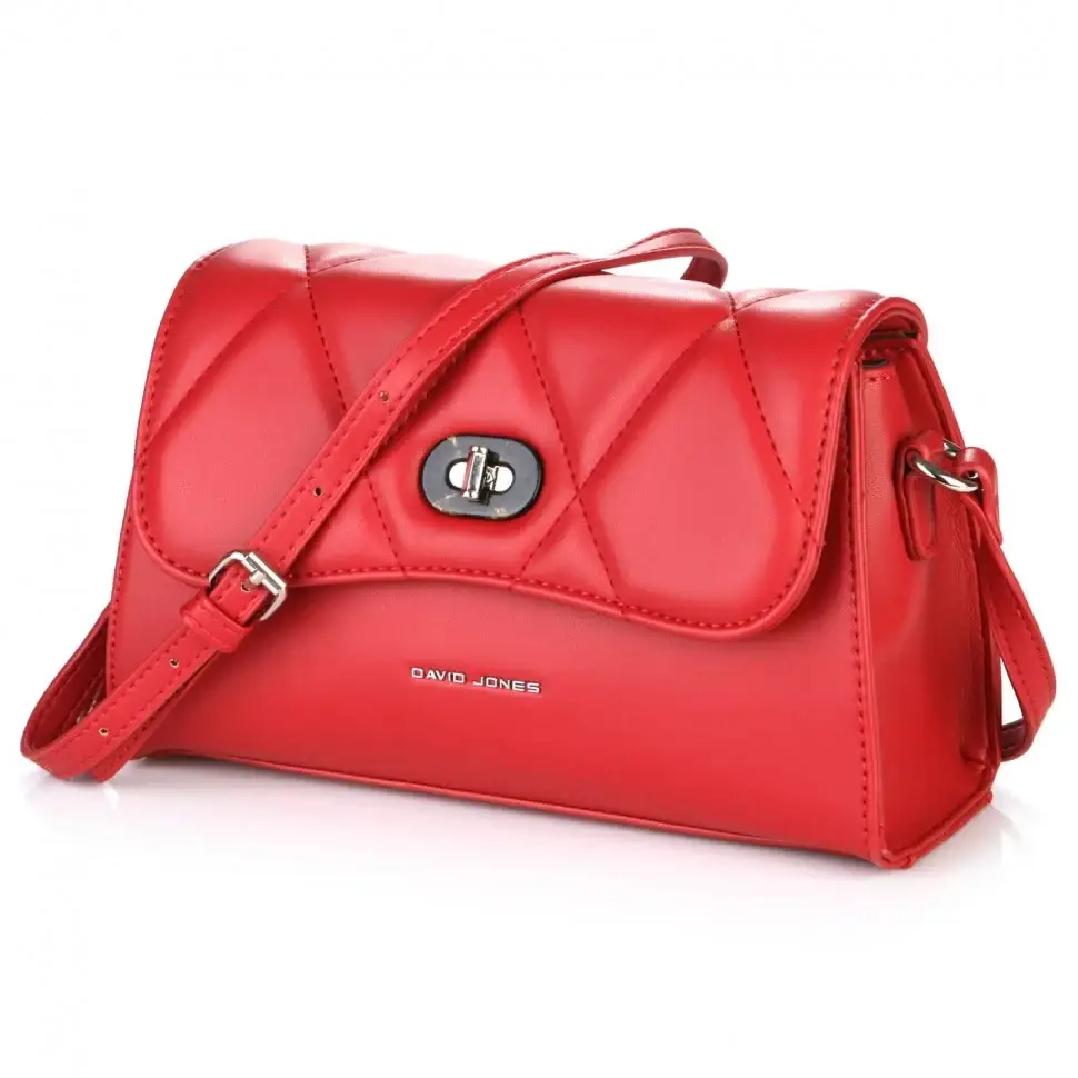 

Модная женская сумка через плечо David Jones 6213 RED, Красный