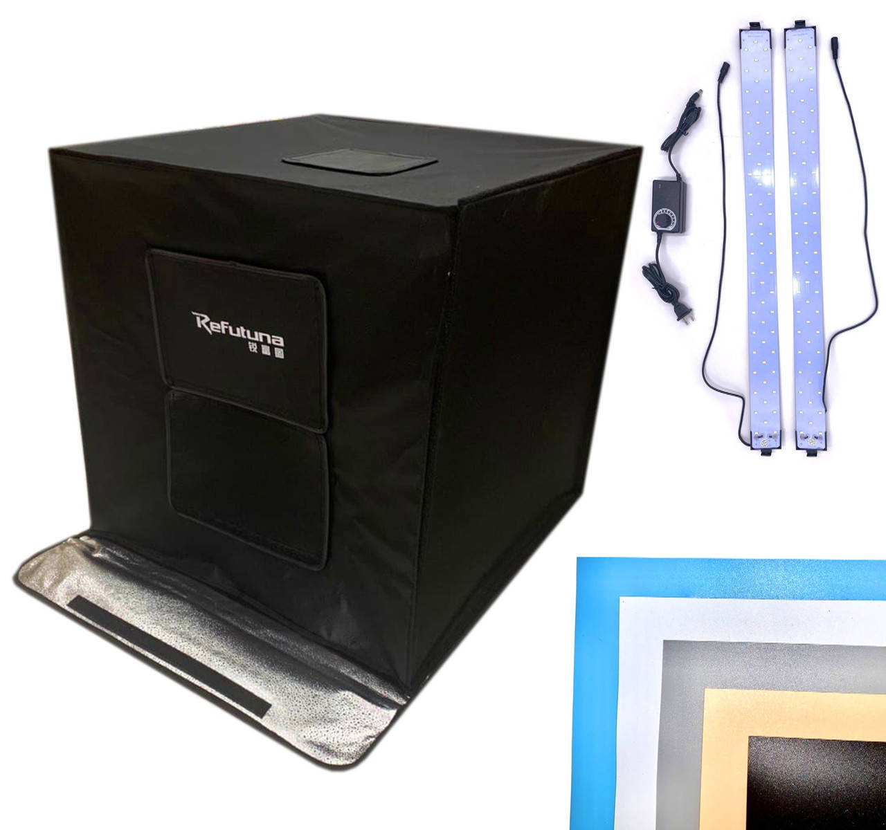 

Фото куб Refutuna Лайтбокс 75х75х75 см Подсветка, 5 фонов