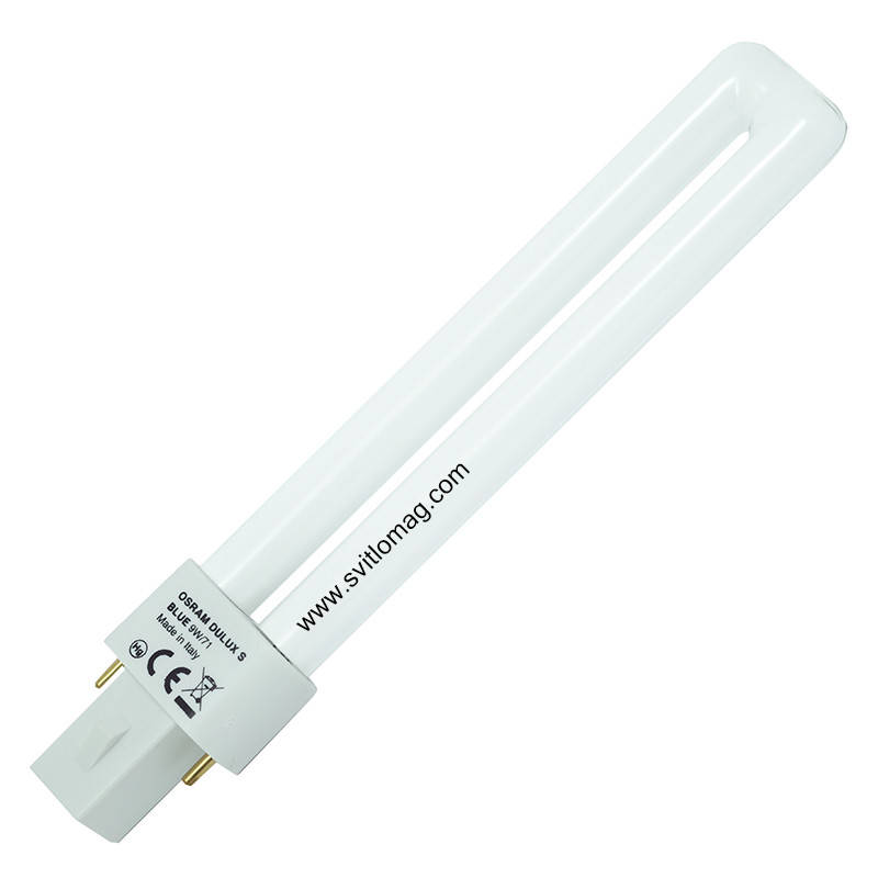 

Лампа люминесцентная ультрафиолетовая OSRAM DULUX S Blue 9w/71 G23