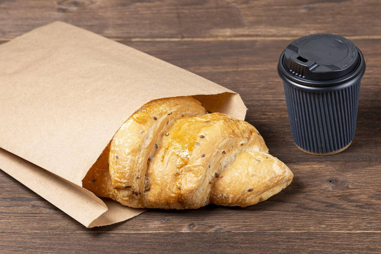 

Крафт пакет саше 180*50*280 мм бурый бумажный пакет под выпечку, Коричневый