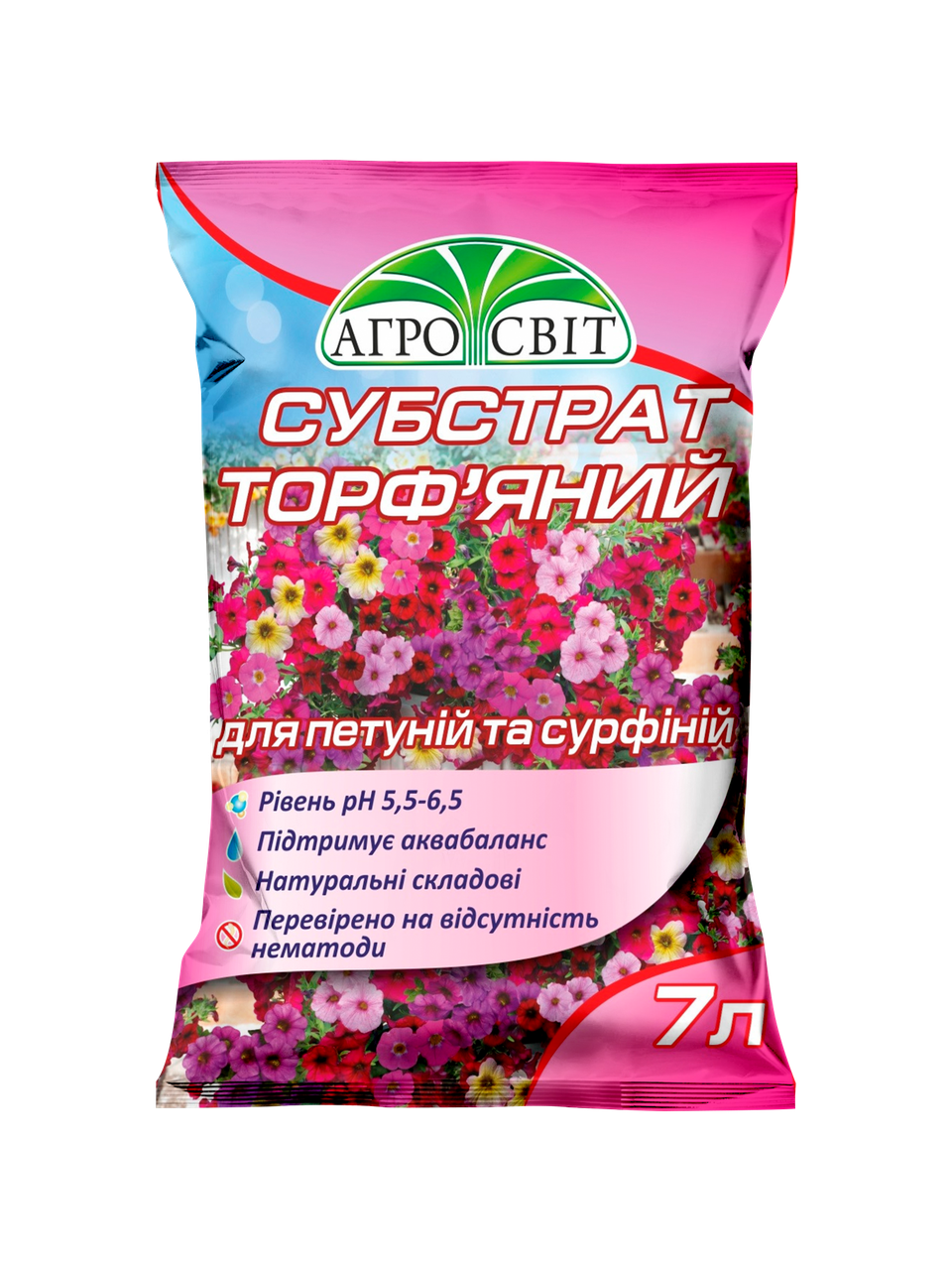 

Субстрат торфяной для петуний и сурфиний: 7л