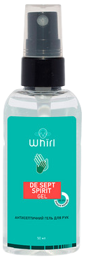 

Антисептик для рук Whirl спрей 50мл