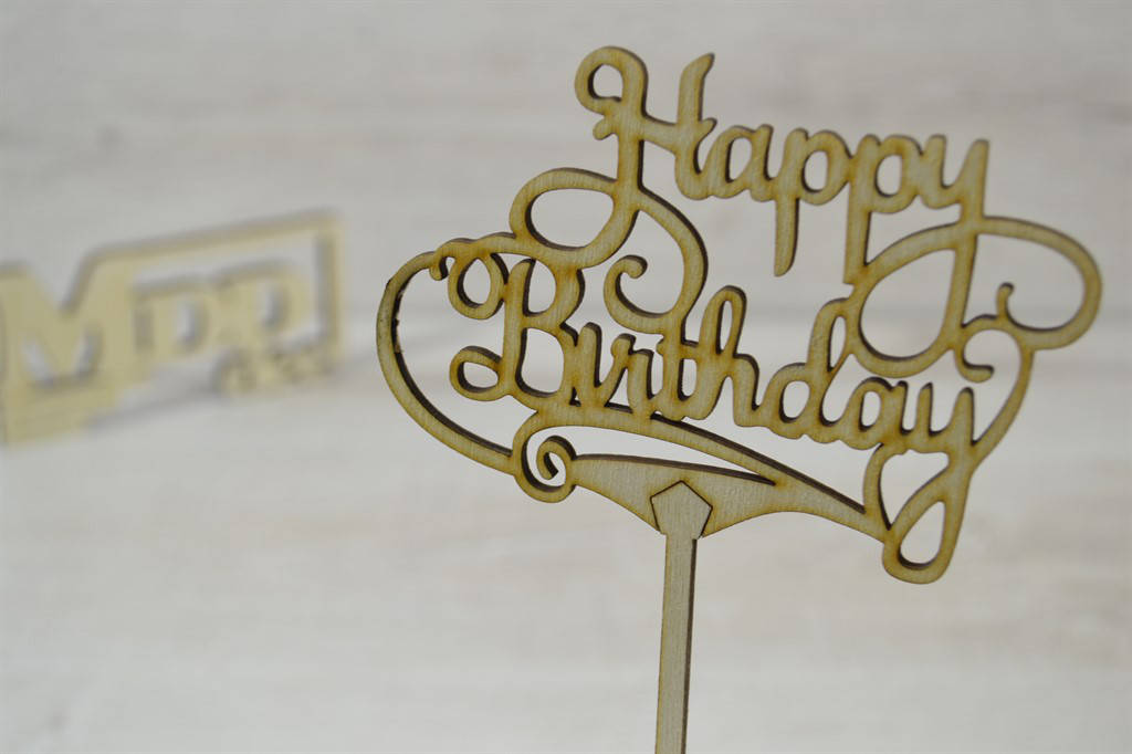 

Топпер для торта Happy Birthday