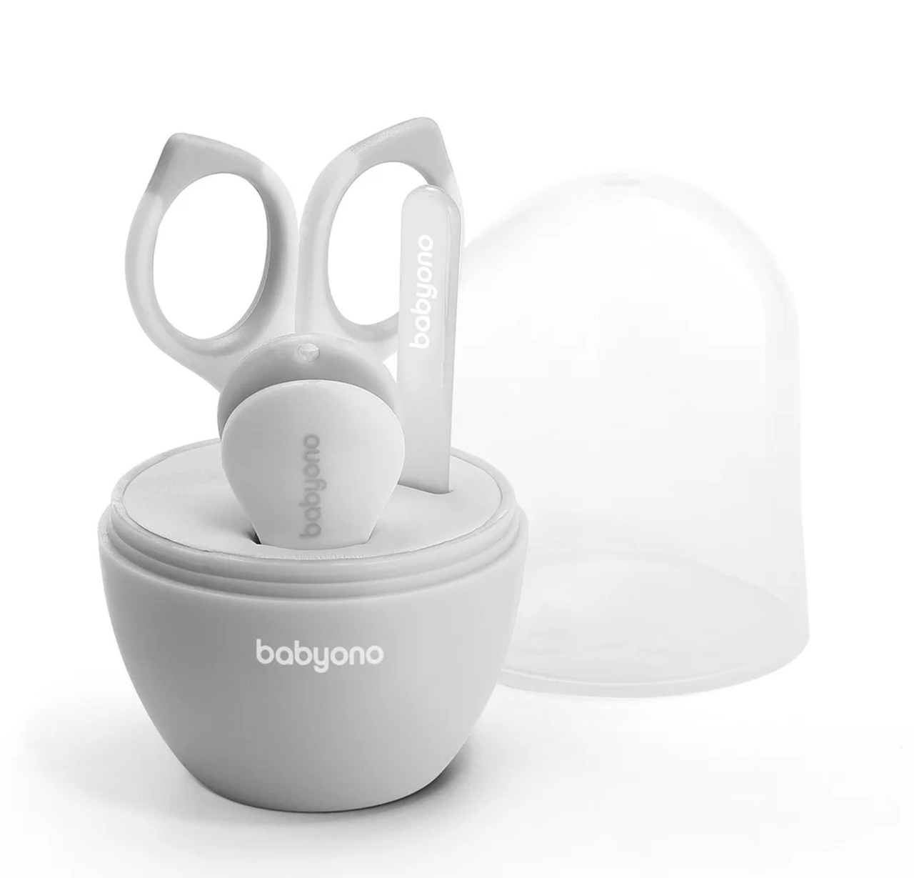 

Маникюрный набор в футляре BabyOno Серый (пилочка, ножницы, щипчики)