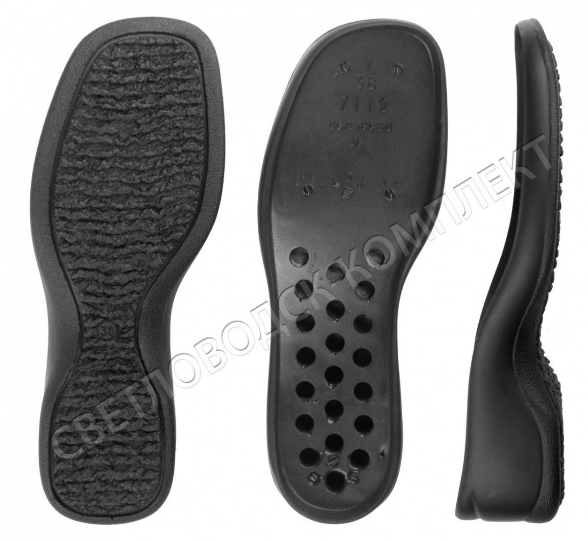 

Подошва для обуви JB 7112 PU, цв. чёрный 39, Черный