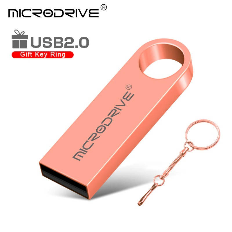 

USB флешка 64 GB. Металлический водонепроницаемый корпус Розовый