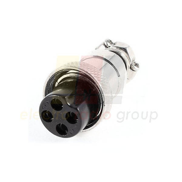 

Разъём MIC 324, "гнездо", под кабель, 4pin, диам.-16мм