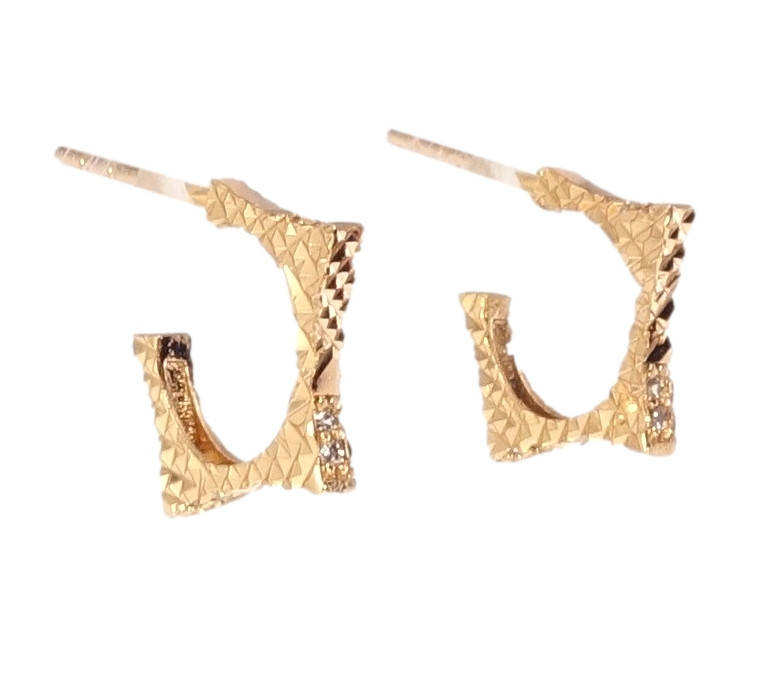 

Серьги Xuping Позолота 18K гвоздики (пусеты) "Декоративные дуги с цирконием"