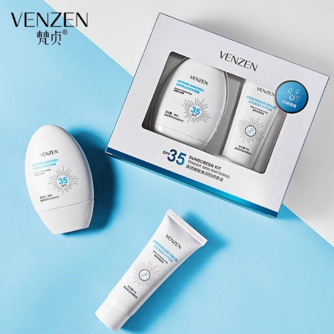 

Набор косметики с солнцезащитным эффектом 35 SUNSCREEN Kit Vezе