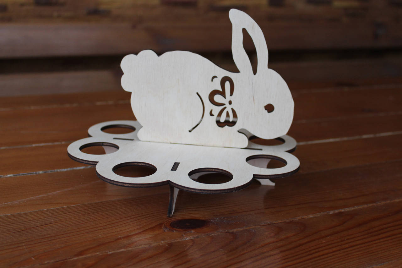 

Деревянная Пасхальная подставка "Кролик" на 8 яиц