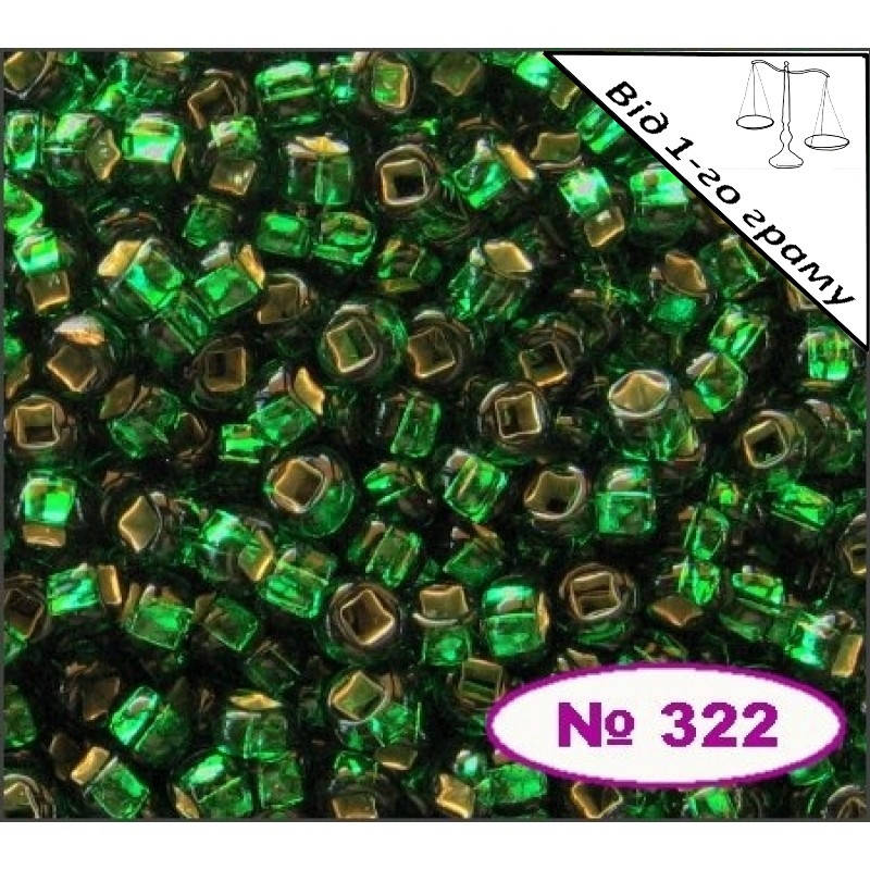 

Бісер №57060, зелений блискучий з квадратною серединою 1г