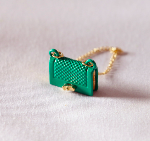 

Сумочка для куклы и декора 1.8*1.5 см Зеленая