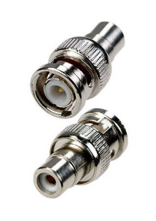 

01-10-104. Переходник штекер BNC - гнездо RCA, цинк