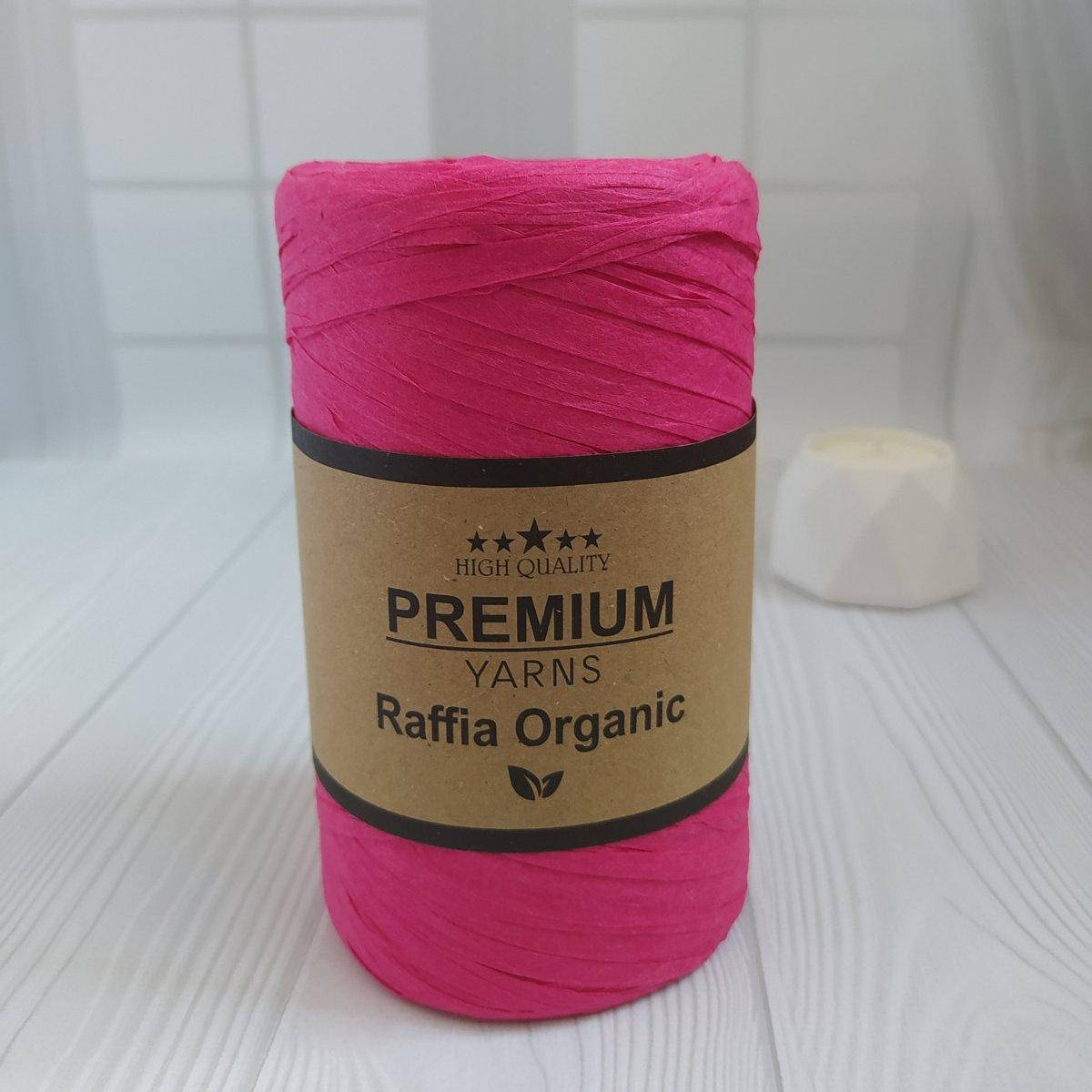 

Premium Yarns Raffia Organic №13 малиновий, Малиновый
