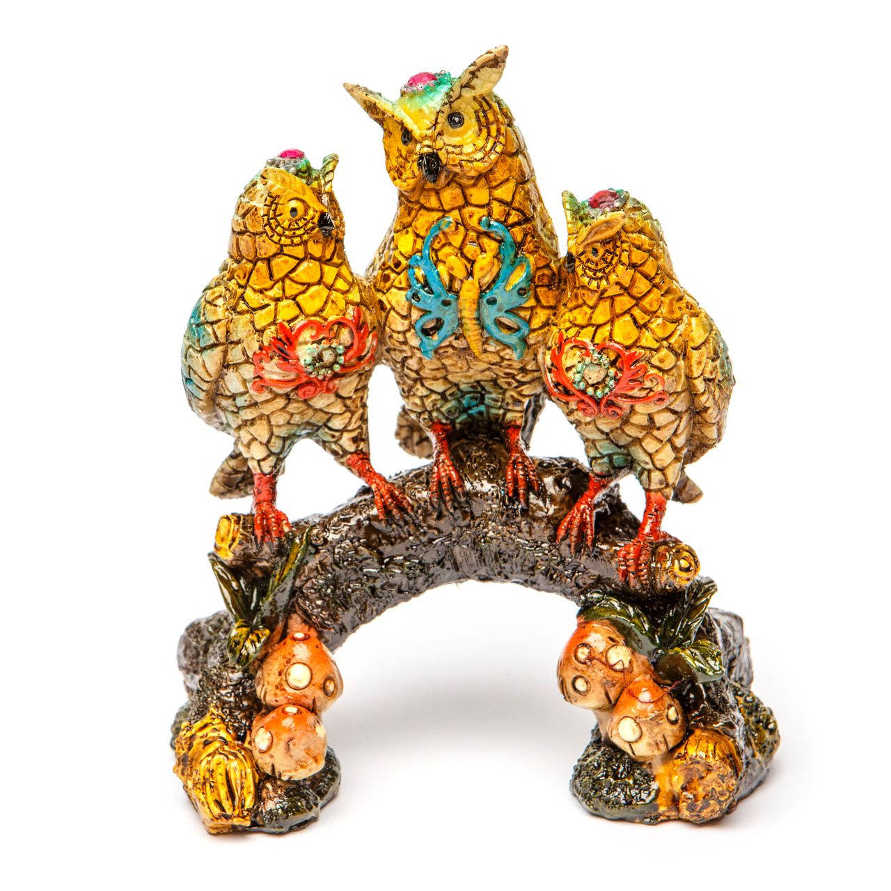 

Статуэтки совы на ветке оберег для дома S1119, Разные цвета