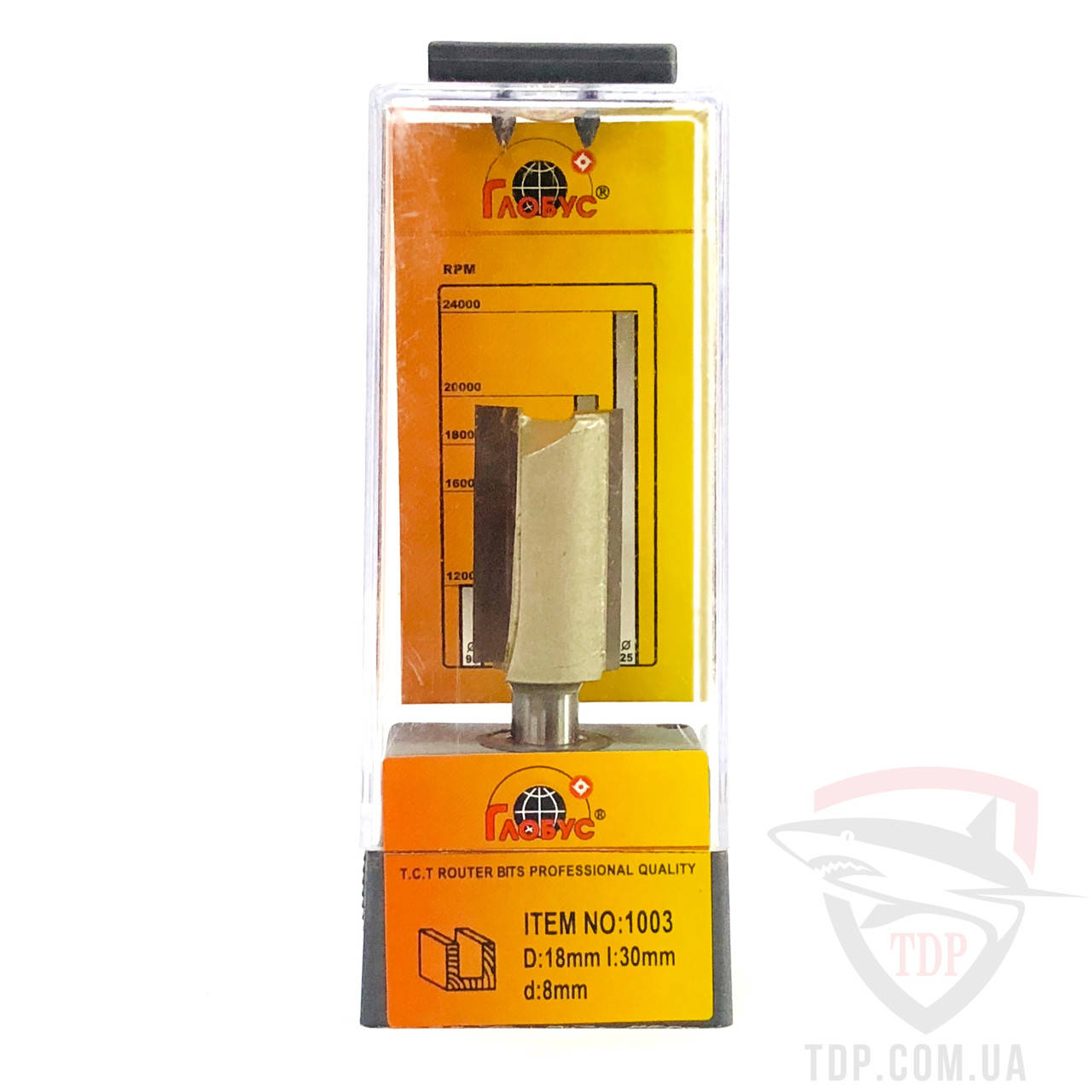 

Фреза по дереву ГЛОБУС пазовая пряма 1003 D18 d8 h30