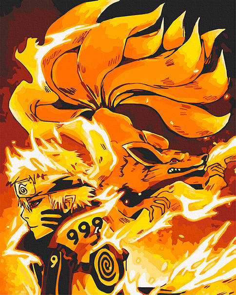 

Набор для росписи на подрамнике картина по номерам "Наруто.Перевтилення" 40*50см