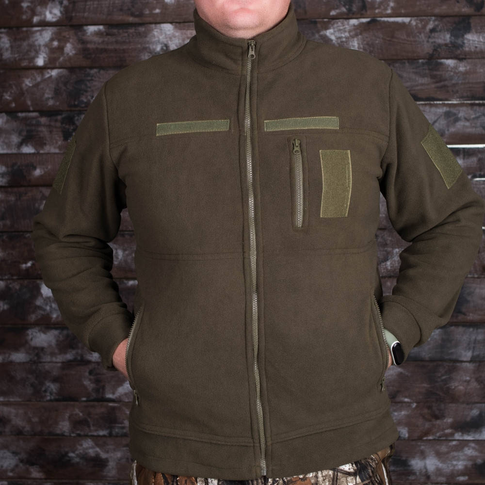 

Кофта флисовая UkrCamo 42-60р с липучками олива