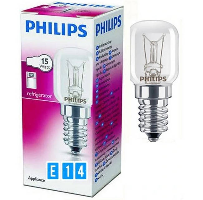 

Лампа для холодильника PHILIPS T25 15W Е14 -20*С накаливания морозостойкая