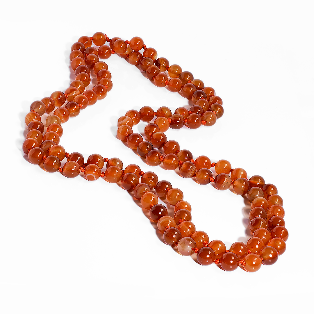 

Бусы из сердолика, Ø8 мм., 120 см., 902БСС