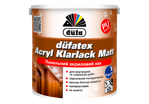 

Акриловый панельный лак Dufa Acryl Klarlack полуматовый 0.75л